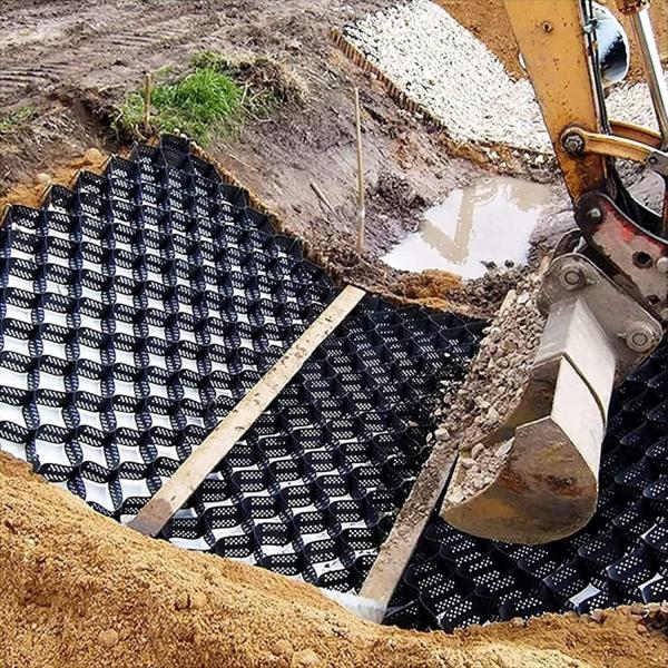 HDPEジオセル 道路建設 路床安定化と荷重支持 グラベル安定化グリッド HDPEジオセル
