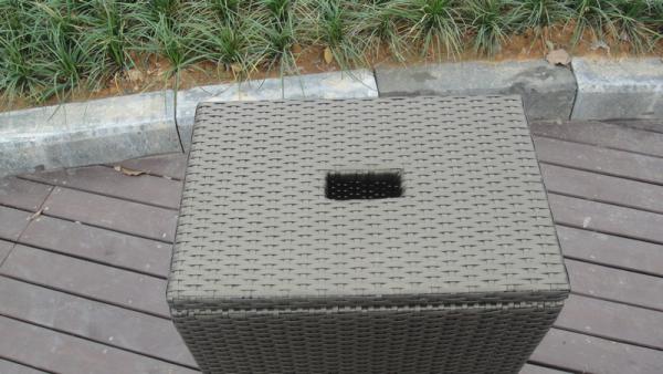 Washable Resin Wicker Storage Box for Indoor Bedroom Decorative