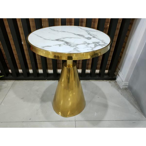 Casual Stainless Steel Marble Coffee Table