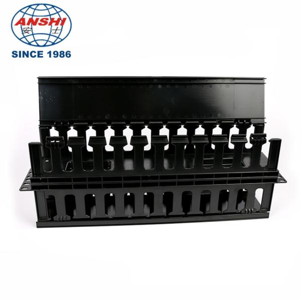 1U 19 дюймовый пластиковый двойной кабельный менеджер ABS материал