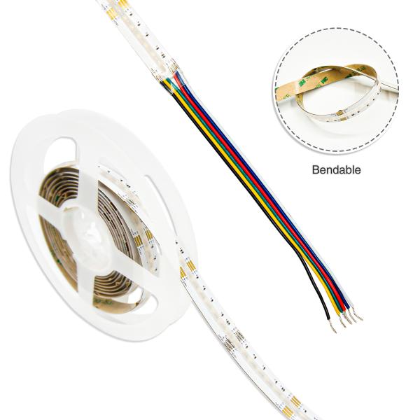 12 мм RGB CCT COB светодиодная лента DC 24V RGB светодиодная лента Dot Free RGBWW световая лента