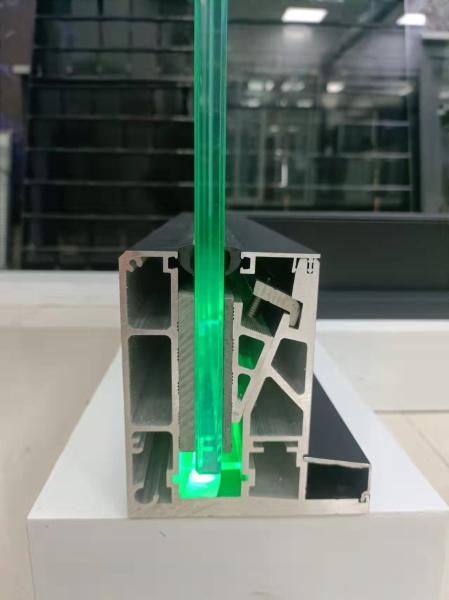 12mm Staircase Frameless Glass Balcony Railing U Channel With LED Light