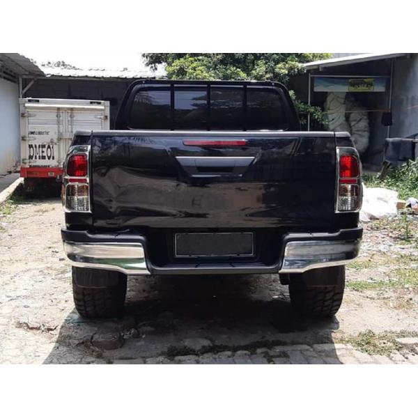 Покрытый хромом чернотой протектор заднего бампера автомобиля 218*24*17км для Хилукс Виго 2004 до 2015