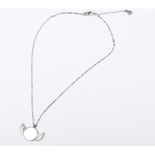 Collar con foto de alas de ángel personalizado, collar de sublimación con alas