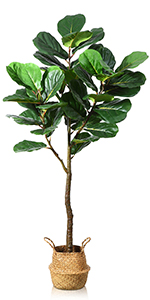 Artificial Golden Dieffenbachia Plant 43 Inch Tall Fake Tropical Lifelike Tree in Pot Silk Faux Dark Green Plant