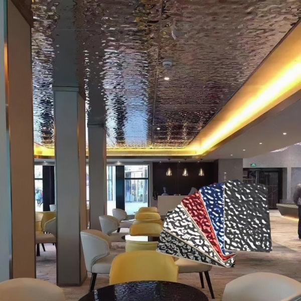 PVC Wall Panel with Interior Water Ripple Carbon Crystal Design Bamboo Wood Fiber Bamboo Charcoal Board Soundproof Fireproof