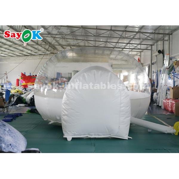 Dome Inflatable Tent Outside White Inflatable Air Tent Transparent For Camping / Traveling