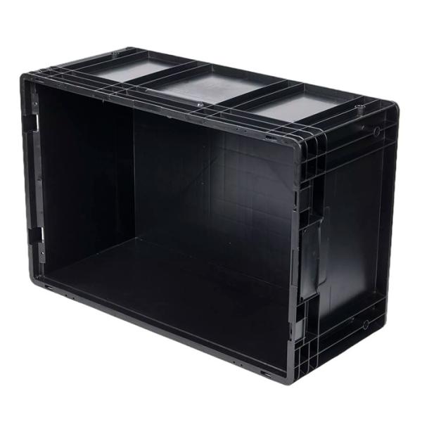 Heavy-Duty VDA 600x400x280mm Euro Box Reinforced Rigid Storage Crates Factory Direct