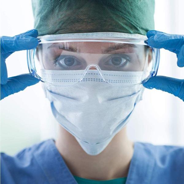 Pvc Material Medical Safety Goggles , Surgery Safety Glasses Fda Ce Certificate