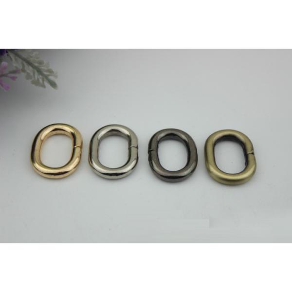 Advantage price 20 mm width nickel iron metal oval ring for bag parts