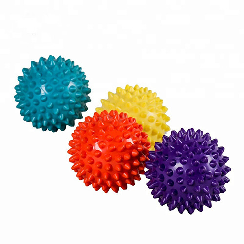 Spiky Massage Balls For Foot, Back, Muscles ，3 Soft To Firm Spiked Massager Roller Orb Set For Plantar Fasciitis