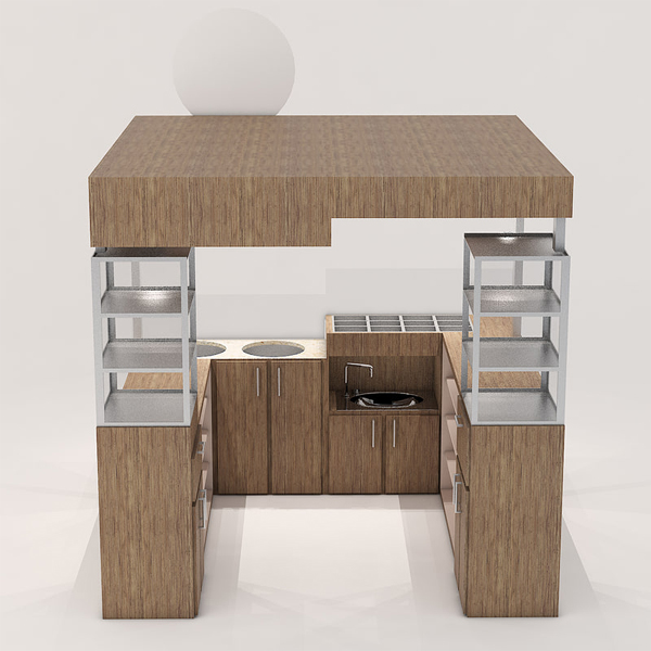 Customized Modern Shop Display Design Counter Set for VSC One Stop Design Service