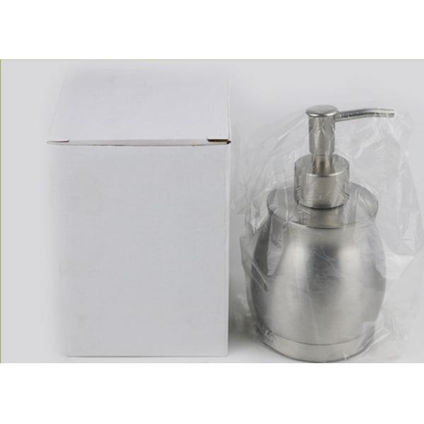 Manual Hand Bathroom Soap Stand  390ml Stainless Steel Liquid Soap Container
