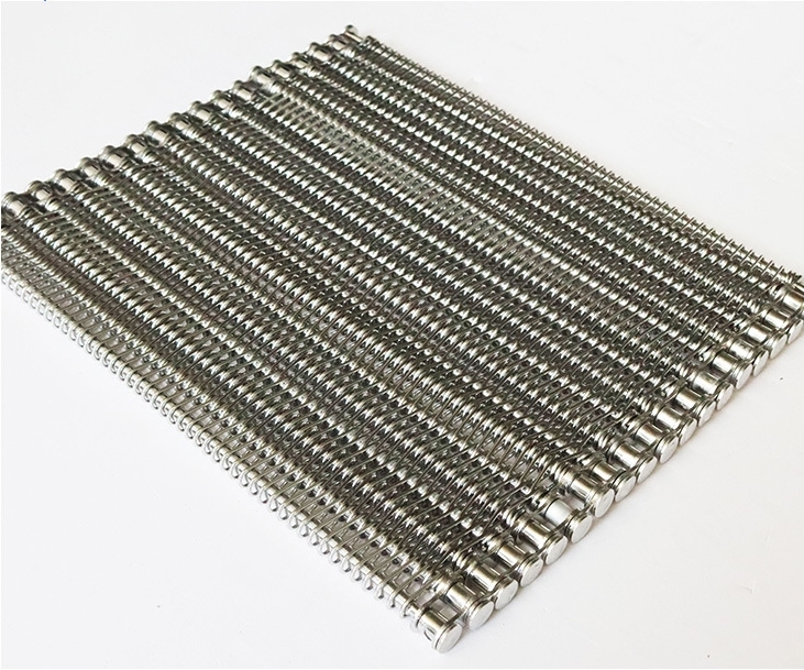 Sprocket Driven High Tensile Strength Conveyor Belt Stainless Steel Wire Mesh Belt For Heavy Load Line