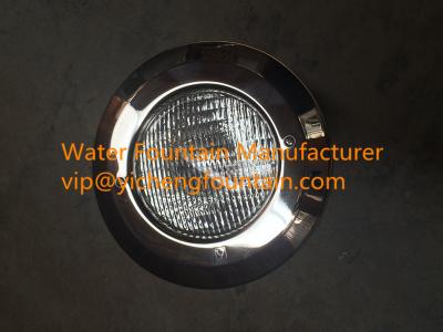 Stainless Steel Cover Underwater Swimming Pool Lights PAR56 Bulb With Plastic Niche