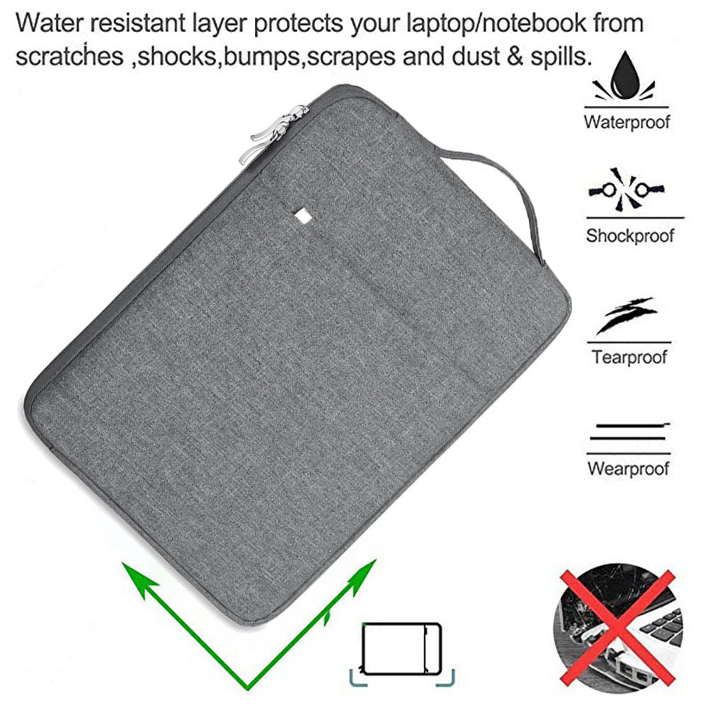 For Laudtec Polyester Laptop Sleeve Handbag Case Waterproof Zipper Portable Notebook Cover Business Shockproof Lap Top Bags for Wholesale OEM/ODM/Private Label