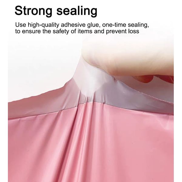 100micron Pink polythene Plastic Mailing Bags Express Packaging Shipping For Clothes