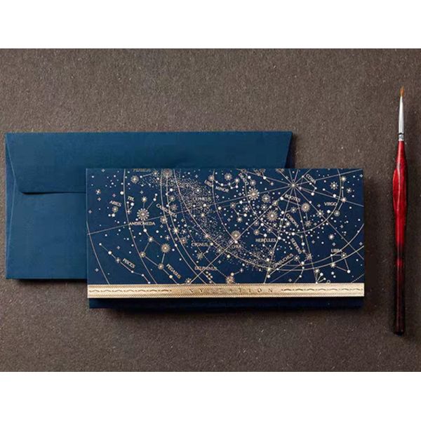 Custom Blue Wedding Invitation Gift Card Envelopes For 5x7 Cards