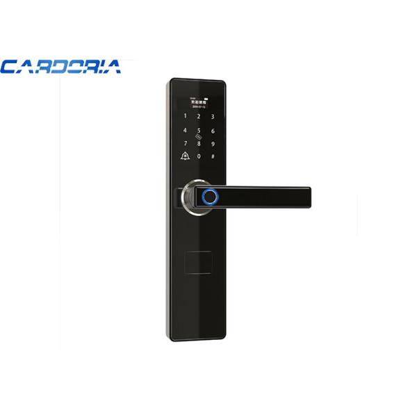 Bio Fingerprint Unlock Wooden Sliding Door Lock , App Control Wireless Smart Door Lock