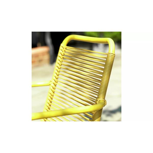 Villa AJUNION 4 Seater Metal Garden Furniture Balcony Patio Set Bistro Set Steel Garden Set