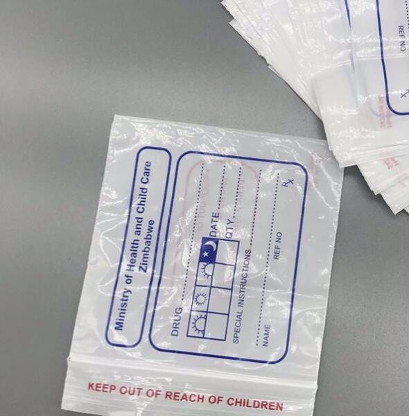 Double Pocket Zipper Transparent Packaging Film Eco-Friendly Plastic Liquid Bio Hazard Biohazard Medical PE Pathological Seal Bag
