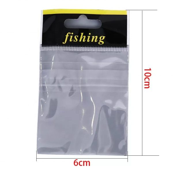 Custom Order Transparent Fishing Lure Bait Bags Zipper Bag Packaging Accessories Recyclable Material Structure Pet Vmpet Pe