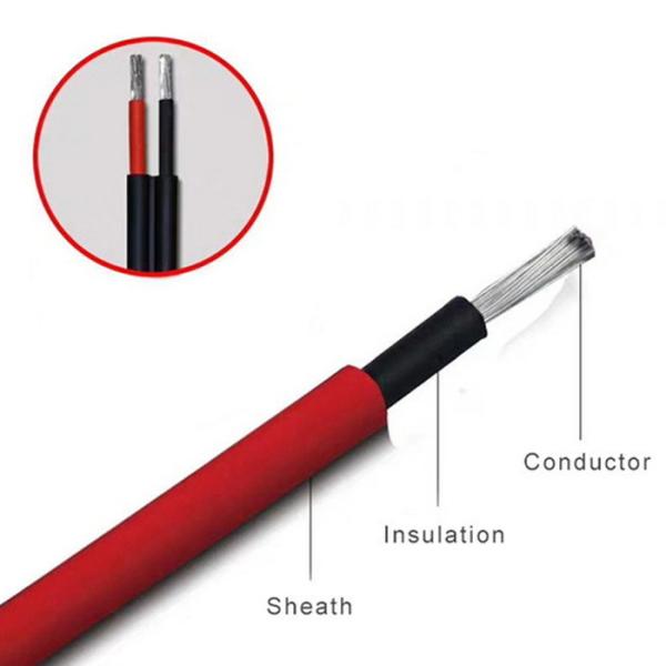 El Tuv estañó el cable solar de 1800vdc 2x4mm2 de la base de cobre del gemelo