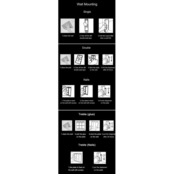 ABS Hand Pump Daily Household Items Hotel Wall Mount Liquid Soap Shampoo Dispenser