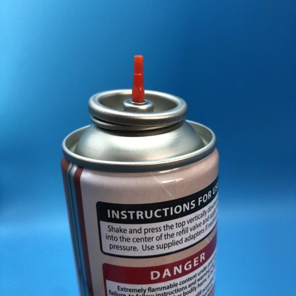 Válvula de reabastecimiento del encendedor de gas de temperatura normal de plástico o material de tallo metálico de una pulgada