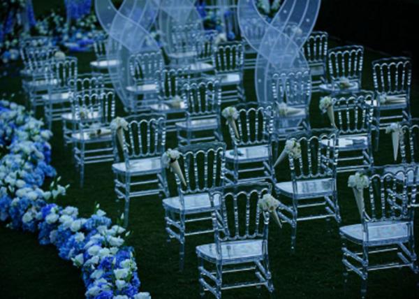 Cadeira alugado de Chiavari da mobília acrílica moderna do casamento e cadeira da mobília de Tiffany