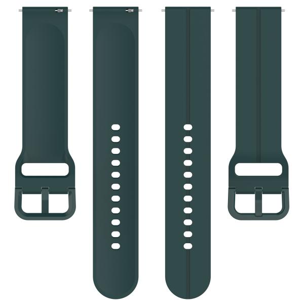 Silicone 22mm 20mm Watch Band Strap Flat Head Groove Quick Release