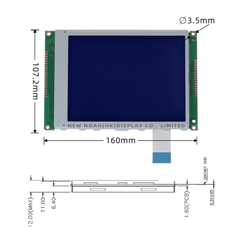 Blue Film Manufacturer 320240B1 LCD Display Module With Controller NT7086PQ 5.7-Inch Display Screen