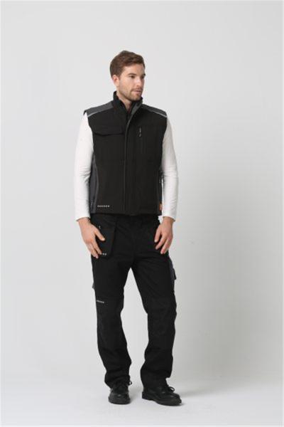 OEM Breathable Water Repellent Clothing , 350gsm Black Winter Vest Mens