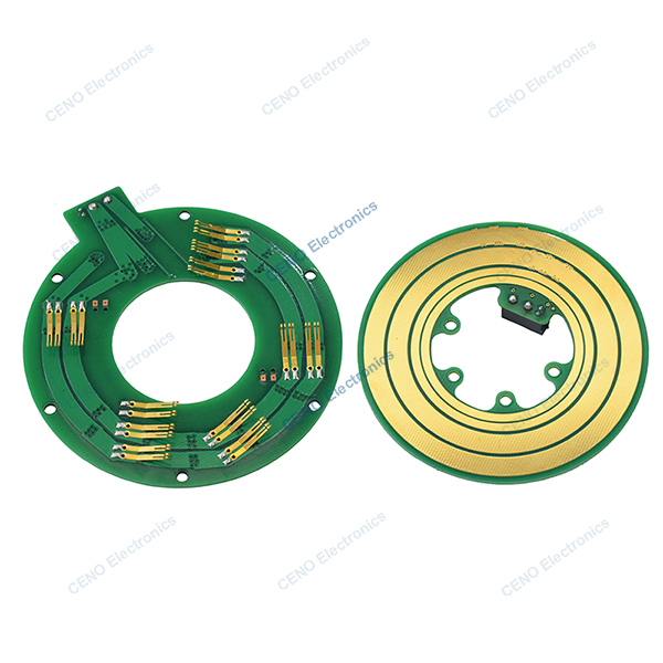PCB-style Pancake Slip Ring with electric power and CAN signal for robotic
