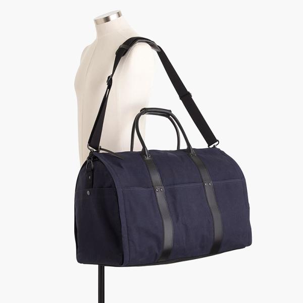 Customized Garment Weekender Bag , Men's Cotton Canvas Travel Duffel Bags