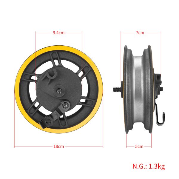 Trottinette Électrique pour Adultes Max G30 10 pouces Pièces de Scooter de Moyeu de Roue Avant Anneau en Acier de Roue Avant Kit de Montage pour Trottinette Électrique