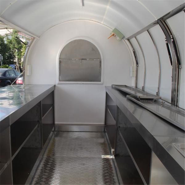 2/4 Road Wheels Fast Breakfast Food Carts for High Safety Level Mobile Kitchen Trailer