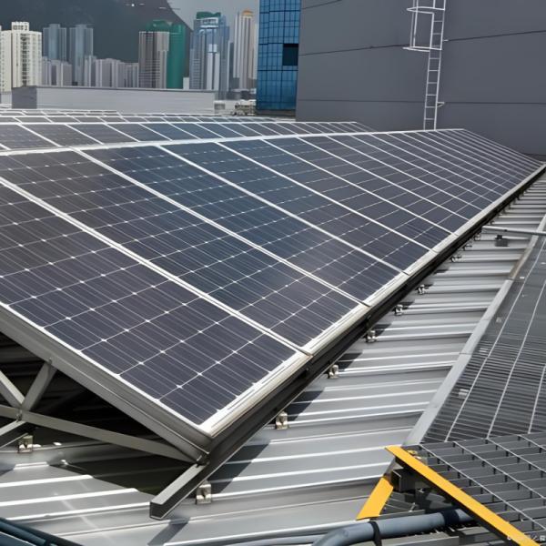 Soportes de montaje de paneles solares en el techo ligero Techo seguro Resistencia al viento fuerte