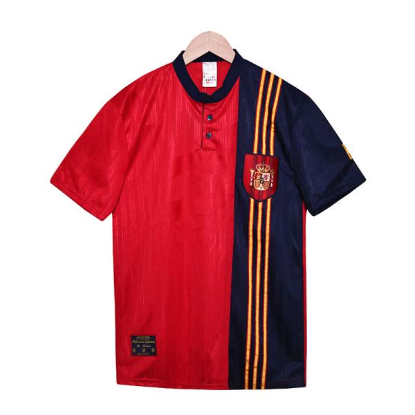 Classic Replica Spain 1996 Home Retro Football Jersey Custom One Stop Service