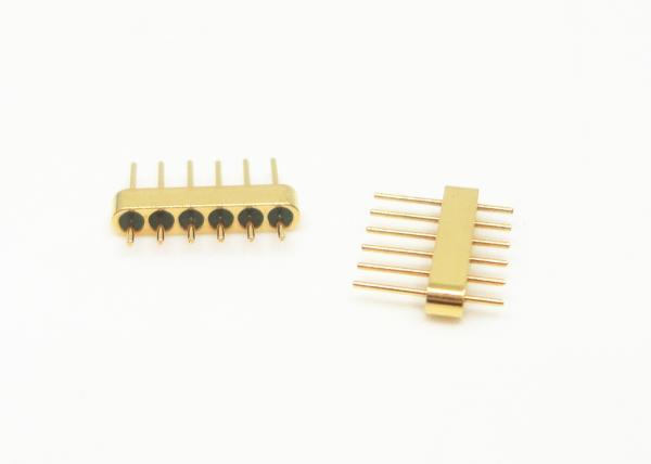 Vidro hermético de 6 pinos para metal os encabeçamentos do Multi-pino dos conectores do selo que espaçam 1.27mm