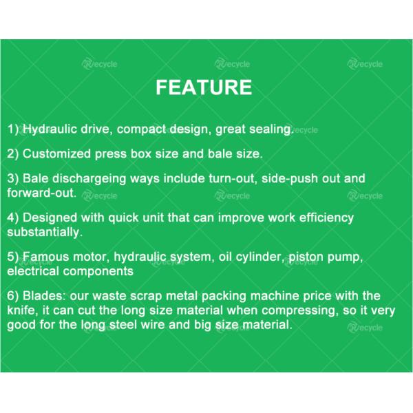 22 кВт мощность полуавтоматический гидравлический металлопрессорный балировщик упаковки балировщик для металлолома