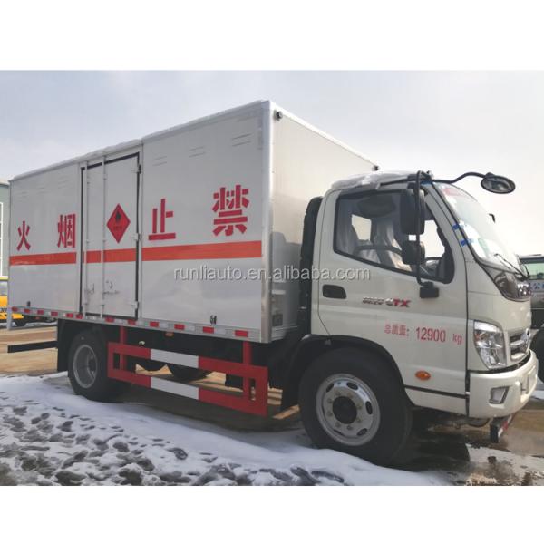 Manual Transmission Foton 4X2 Van Cargo Dry Box Truck 80km/H 115kw 160HP