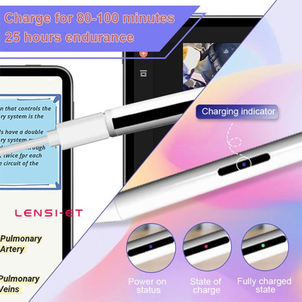 Черный алюминиевый стилус Написать заметку Сенсорный отклоняющий ладонь Ручка для рисования Bluetooth