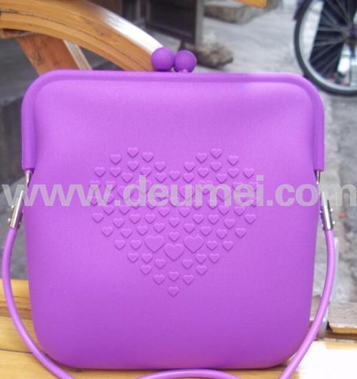 New Fashion Ladies Leisure Silicone Shoulder Bag Customized Color Coin Pouch