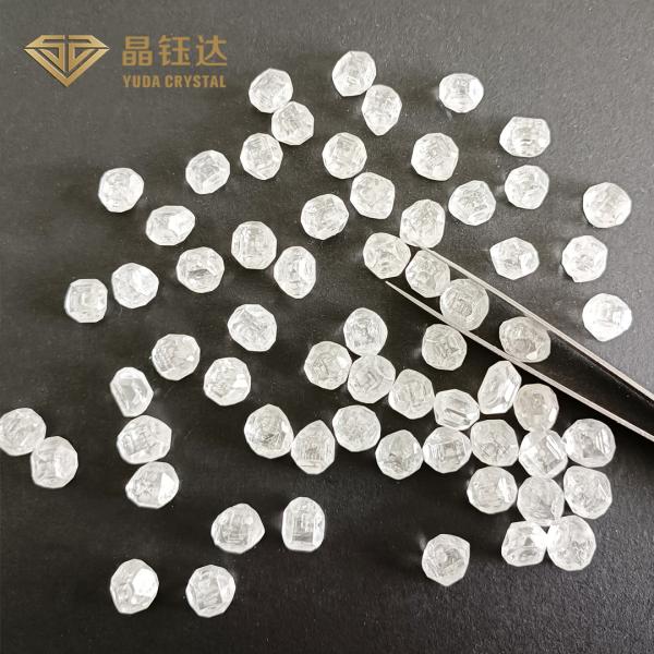 Высокой размер белого неграненого алмаза ясности выросли лабораторией, который HPHT большой