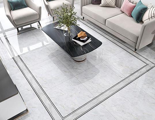 800x800mm Golden Glazed Polished Porcelain Tile 3D Inkjet Printing