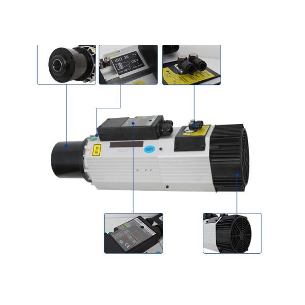 Motor de huso de enfriamiento por aire de frecuencia de 400 Hz para máquina automática de cambio de herramientas de 9 kW