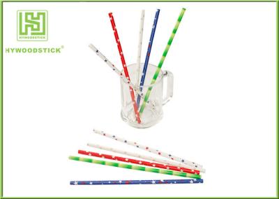Biodegradable Paper Striped Straws , Unique Bridal Shower Straws 400 Bag / Carton
