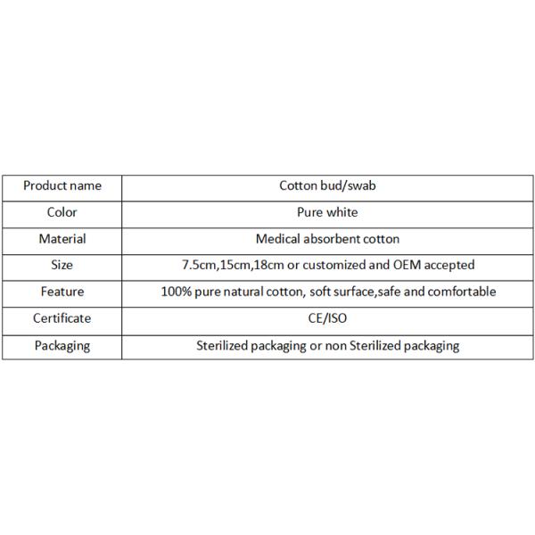 Disposable long handle Cotton Swab Freely Sample for Hospital Medical Use