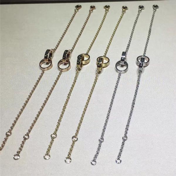 C love bracelet 18k gold  white gold yellow gold rose gold diamond bracelet  Jewelry factory in Shenzhen, China